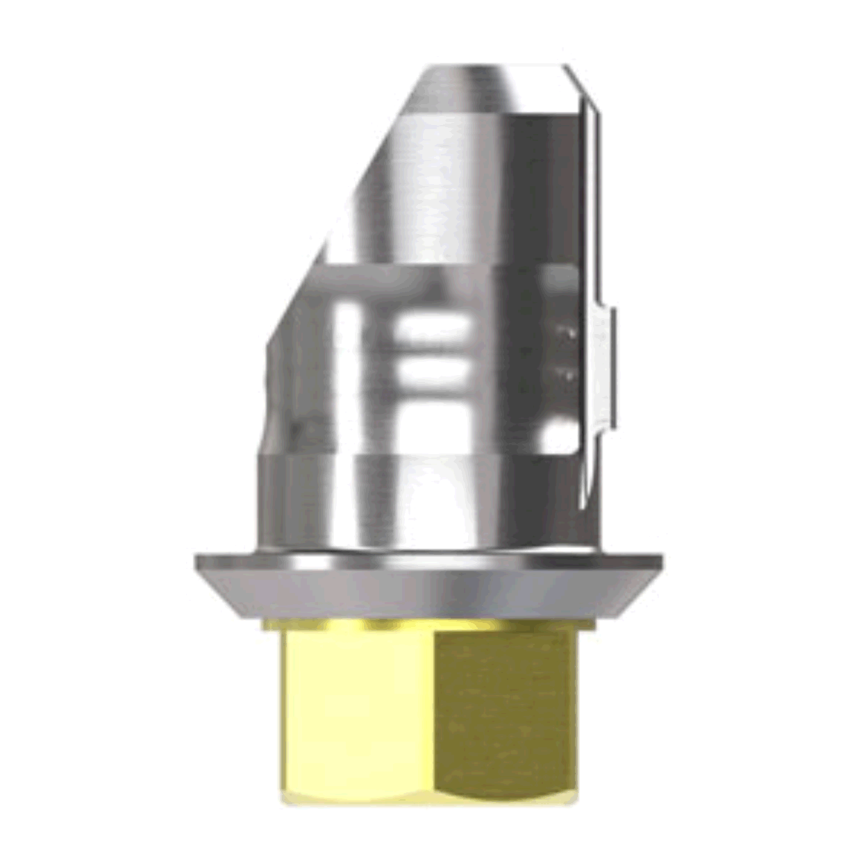 Yellow Custom Cast Abutment, Plastic, Non-hexed